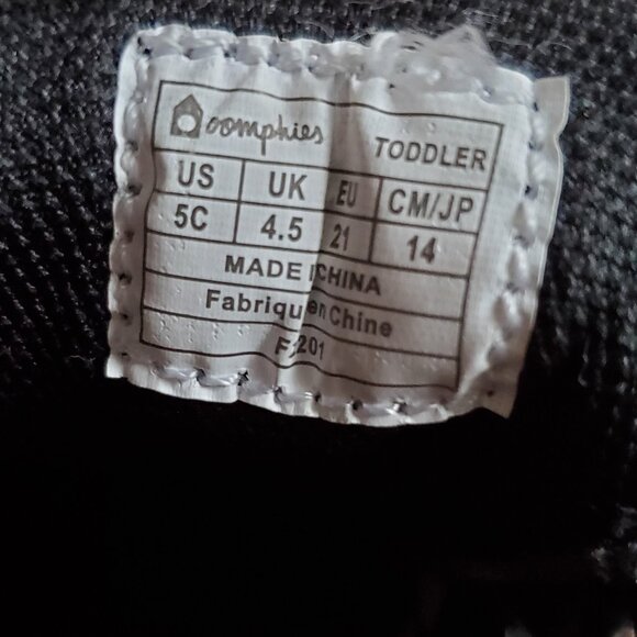 Oomphies Jax Boys' Black Lace Velcro Sneakers SZ 5 - Picture 8 of 11